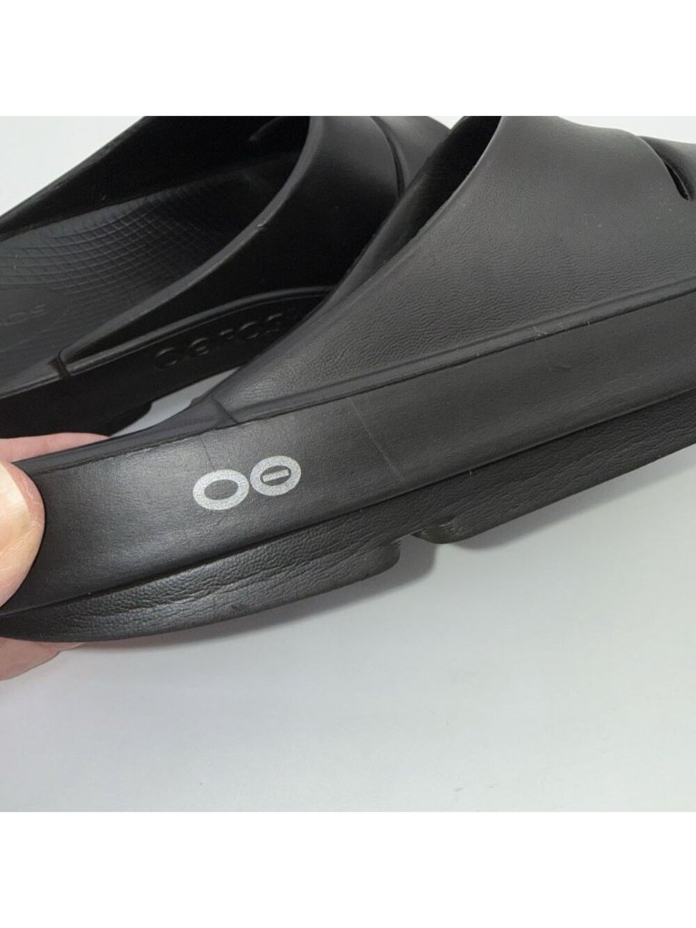 Oofos Ooahh Sandals Men’s 7 Women’s 9 Black Recovery Slip On Comfort Slides - Picture 7 of 10